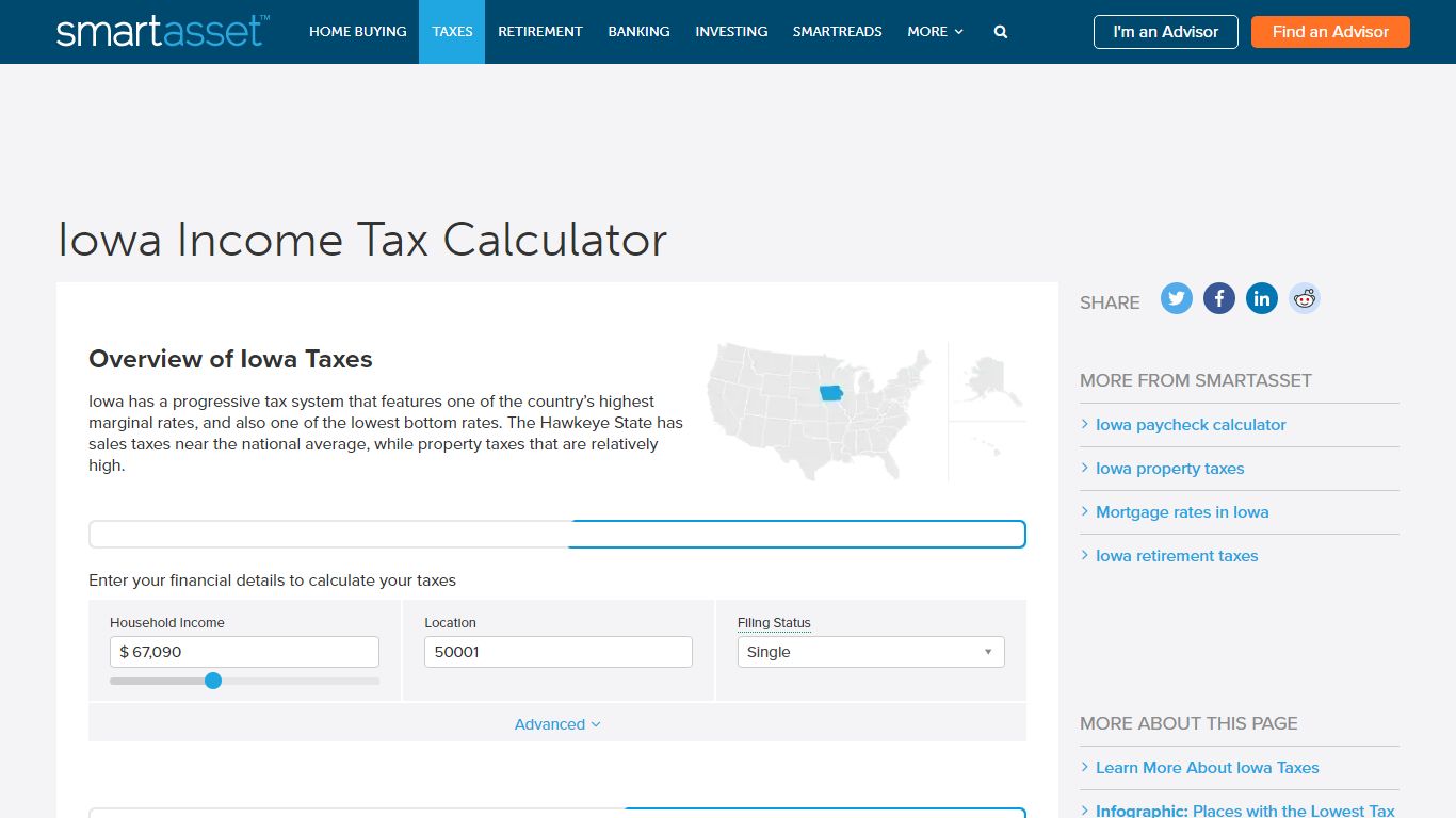 Iowa Income Tax Calculator - SmartAsset